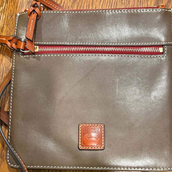 Dooney & Bourke Handbags - Dooney & Bourke Dark Brown Leather Messenger Bag